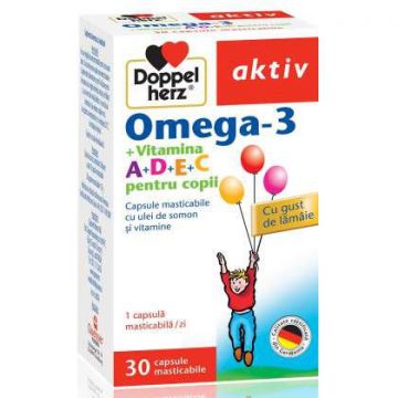 Omega 3 pentru copii plus Vitamine DoppelHerz 30 capsule (Concentratie: 323 mg)