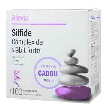 Silfide Complex de Slabit Forte Alevia 100 comprimate + Ceai de Slabit Cadou (Concentratie: 100 comprimate + ceai de slabit)