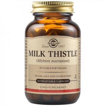 Silimarina Milk Thistle, 50 capsule, Solgar (Concentratie: 50 capsule)