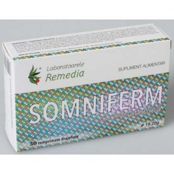 Somniferm plus Melatonina Remedia 30 comprimate (Concentratie: 350.75 mg)