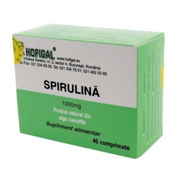 Spirulina 1000 mg Hofigal 40 tablete (Concentratie: 1000 mg)
