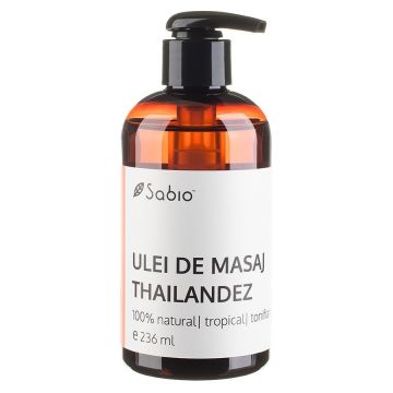 Ulei de masaj Thailandez 100% natural, Sabio (Gramaj: 236 ml, Concentratie: Ulei de masaj)