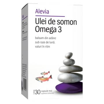 Ulei de somon Omega 3, 30 capsule, Alevia (Concentratie: 30 capsule)