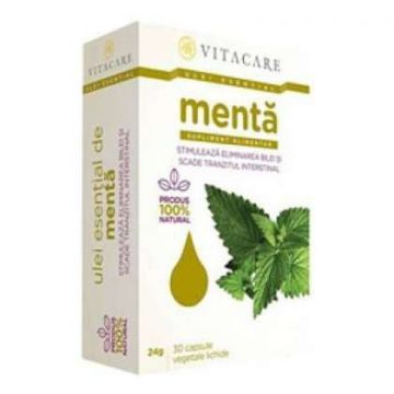 Ulei esential de Menta Vitacare 30 caspule (Concentratie: 50 mg)
