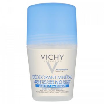 Vichy Deodorant roll-on mineral fără săruri de aluminiu 48h, 50 ml (Concentratie: Roll-On, Gramaj: 50 ml)