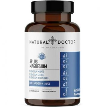 3Plus Magnesium recuperare musculata si functie psihologica normala, 60 capsule, Natural Doctor