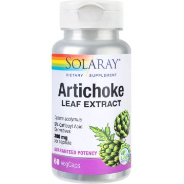 Artichoke Leaf Extract 300 mg (Anghinare) SECOM Solaray 60 capsule (Concentratie: 300 mg)