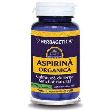Aspirina Organica Herbagetica capsule (Ambalaj: 60 capsule, Concentratie: 400 mg)