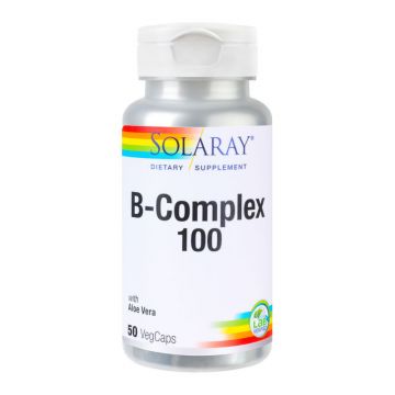 B Complex 100 SECOM Solaray 50 capsule (TIP PRODUS: Suplimente alimentare, Concentratie: 800 mg)