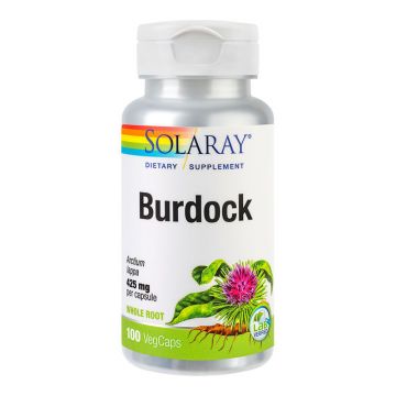 Burdock (Brusture) 425 mg SECOM Solaray 100 capsule (Concentratie: 425 mg)