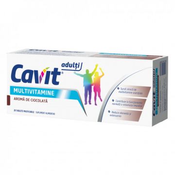 Cavit Adulti Multivitamine 20 comprimate masticabile, Biofarm (Aroma: caise)