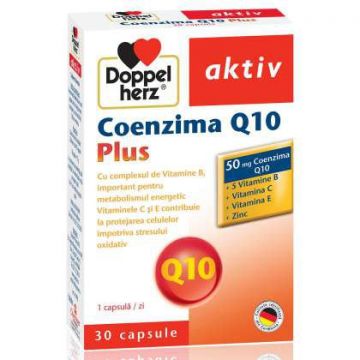 Coenzima Q10 Plus 50 mg DoppelHerz 30 capsule (Concentratie: 98.4 mg)