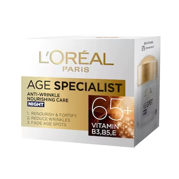 Crema antirid pentru fata de noapte Age Specialist 65+, 50ml, L'Oreal Paris