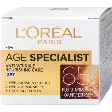 Crema antirid pentru fata de zi Age Specialist 65+, 50ml, L'Oreal Paris