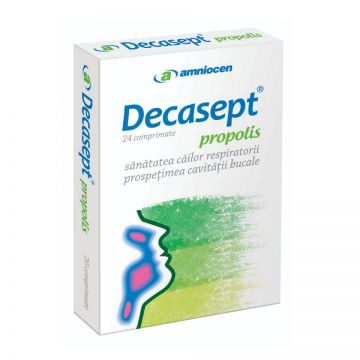 Decasept Propolis Amniocen 24 comprimate (Concentratie: 11 mg)