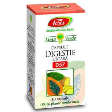 Digestie Usoara Fares 30 capsule (Concentratie: 400 mg)