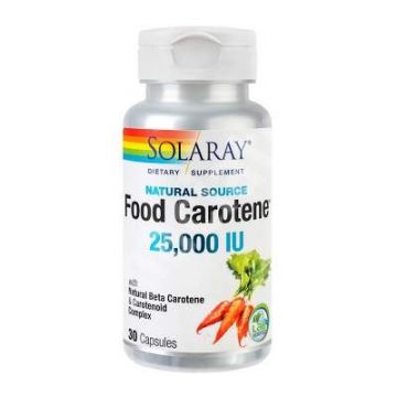 Food Carotene SECOM Solaray 30 capsule (TIP PRODUS: Suplimente alimentare, Concentratie: 25000 UI)