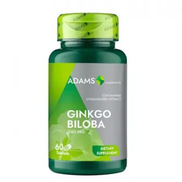 Ginkgo Biloba 240 mg Adams Vision (Concentratie: 240 mg, Ambalaj: 180 tablete)