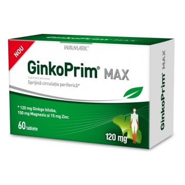 GinkoPrim Max Walmark (Ambalaj: 30 tablete, Concentratie: 120 mg)