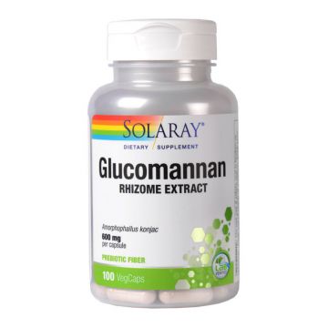 Glucomannan SECOM Solaray 100 capsule (Concentratie: 600 mg)