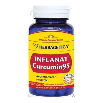 Inflanat Curcumin95 Herbagetica capsule (Ambalaj: 120 capsule, Concentratie: 390 mg)