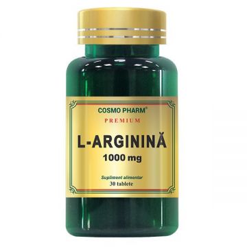 L-Arginina 1000 mg Cosmopharm Premium (Ambalaj: 30 tablete, Concentratie: 1000 mg)