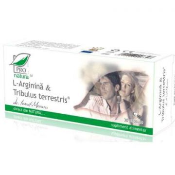 L-Arginina si Tribulus Terrestris Laboratoarele Medica (Ambalaj: 60 capsule, Concentratie: 400 mg)