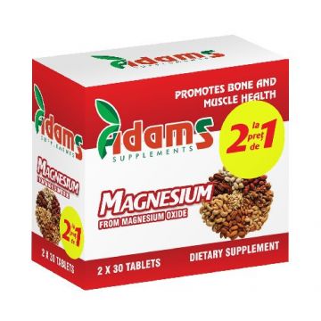 Magneziu 375 mg Adams Vision (Concentratie: 375 mg, Ambalaj: 90 tablete)