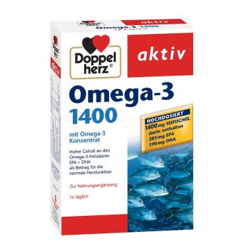 Omega-3 1400, 30 capsule, Doppelherz (Gramaj: 30 capsule, Concentratie: 1400 mg)