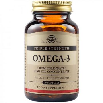 Omega 3 triplu concentrat, 50 capsule, Solgar (Gramaj: 50 Capsule)