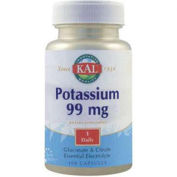Potassium 99 mg SECOM KAL 100 capsule (TIP PRODUS: Suplimente alimentare, Concentratie: 99 mg)