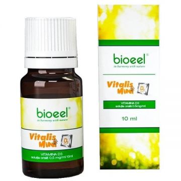 Vitalis Mini Vitamina D3 pentru Copii Bioeel 10 ml (TIP PRODUS: Suplimente alimentare, Concentratie: 5 mg)
