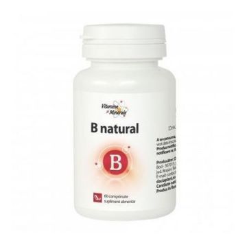 Vitamina B cu drojdie si polen, 60 comprimate, Dacia Plant (TIP PRODUS: Suplimente alimentare, Concentratie: 500 mg)
