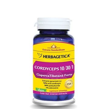 Cordyceps Ciuperca Tibetana Forte Herbagetica capsule (Ambalaj: 120 capsule)