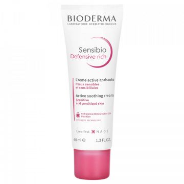 Crema calmanta Sensibio Defensive Rich, Bioderma (Concentratie: Crema pentru fata, Gramaj: 40 ml)