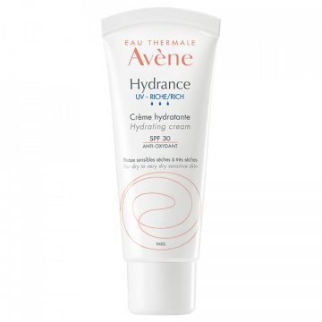 Crema hidratanta pentru ten uscat si foarte uscat SPF 30 Hydrance Riche UV, Avene (Concentratie: Crema pentru fata, Gramaj: 40 ml)