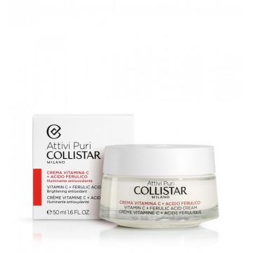 Crema iluminatoare Collistar cu vitamina C, Attivi Puri® Vitamin C + Ferulic Acid Cream (Concentratie: Crema, Gramaj: 50 ml)