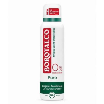 Deodorant spray Pure Original, Borotalco (Concentratie: Deo Spray, Gramaj: 150 ml)