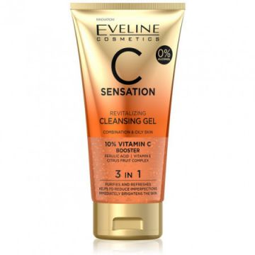 Gel Revitalizant Curatare Ten Eveline Cosmetics 3 in 1 C Sensation (Gramaj: 150 ml, Concentratie: Gel de curatare)