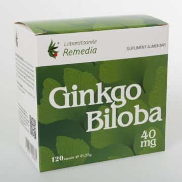 Ginkgo Biloba 40 mg Remedia 120 capsule (Ambalaj: 120 capsule)