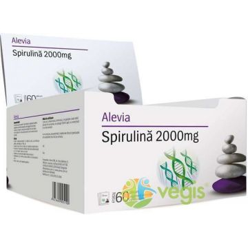 Spirulina 2000 mg 60 plicuri Alevia (Ambalaj: 60 plicuri)