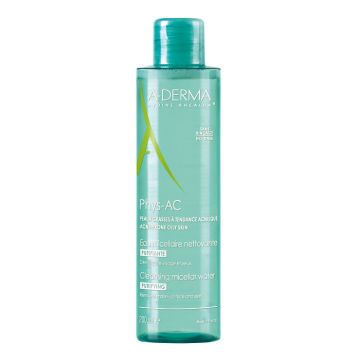 Apa micelara pentru ten cu tendinta acneica A-Derma Phys-AC (Gramaj: 200 ml, Concentratie: Solutie micelara)