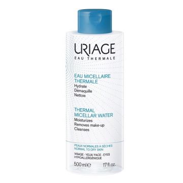 Apa micelara termala pentru ten normal-uscat Uriage (Gramaj: 500 ml, Concentratie: Apa micelara)