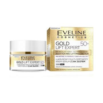 Crema de fata Eveline Cosmetics Gold Lift Expert 50+ (Concentratie: Crema pentru fata, Gramaj: 50 ml)