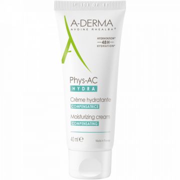 Crema hidratanta pentru ten cu tendinta acneica A-Derma Phys-AC Hydra (Concentratie: Crema, Gramaj: 40 ml, Gama: Phys-AC)