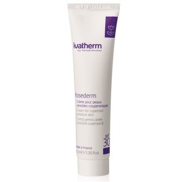 Crema pentru piele sensibila cuperozica SPF 30 Rosederm Ivatherm (Concentratie: Crema, Gramaj: 40 ml)