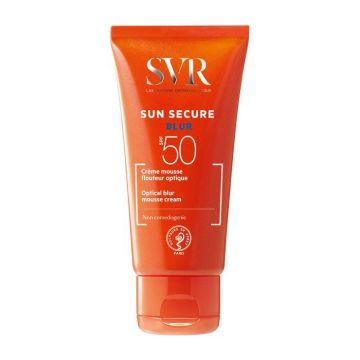 Crema spuma cu efect optic Sun Secure Blur SVR SPF 50 (Concentratie: Crema, Gramaj: 50 ml)