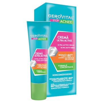 Crema ultra-activa 2 Gerovital Stop Acnee (Concentratie: Crema, Gramaj: 15 ml)