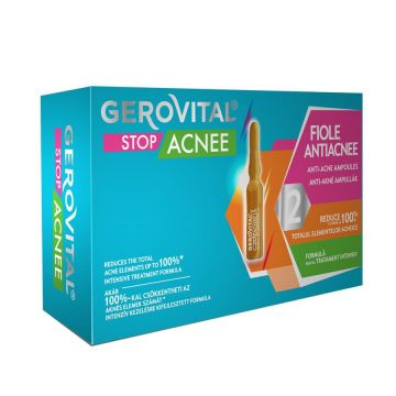 Fiole antiacneice Gerovital Stop Acnee (Gramaj: 20 ml, Concentratie: serum tratament)