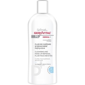 Fluid de curatare si demachiere Gerovital H3 Derma+ (Gramaj: 200 ml, Concentratie: Gel de curatare) Fluid de curatare si demachiere Gerovital H3 Derma+ (Gramaj: 200 ml, Concentratie: Gel de curatare)